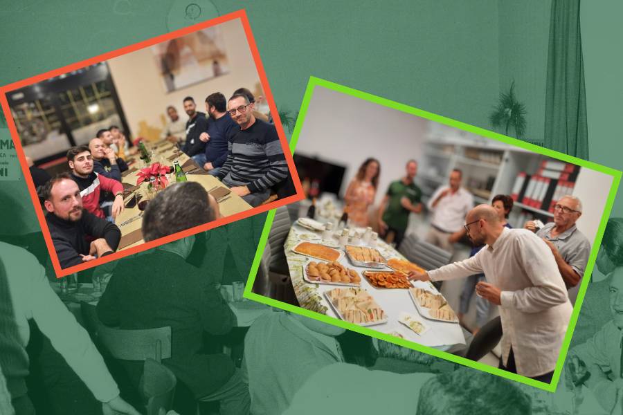 Momenti conviviali del team Linea Verde Nicolini: cena di gruppo e buffet aziendale