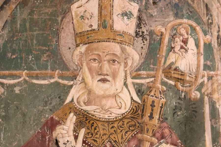 affresco di san terenziano nella chiesa dedicata al patrono di capranica