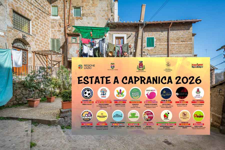 programma estate a capranica 2026 ambientato tra i vicoli del centro storico